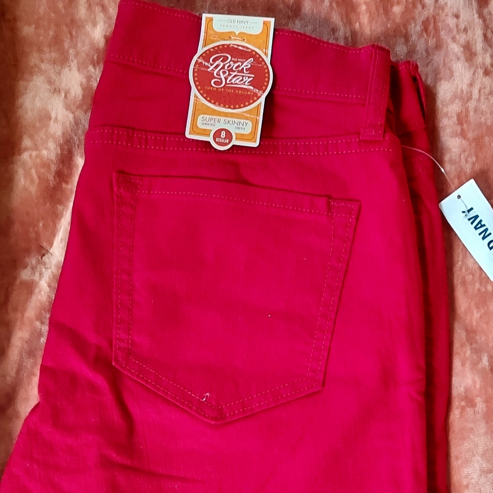 Old Navy Red Rock Star Skinny Jeans